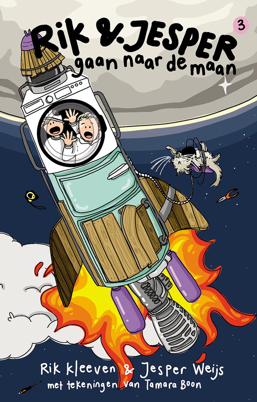 Rik en Jesper gaan naar de maan (Hardback)