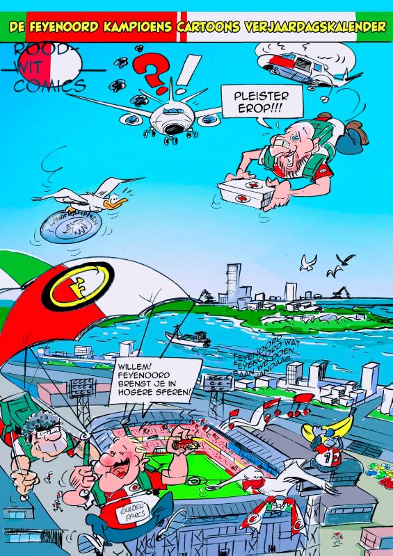 De Feyenoord kampioens-cartoons verjaardagskalender (Kalender)